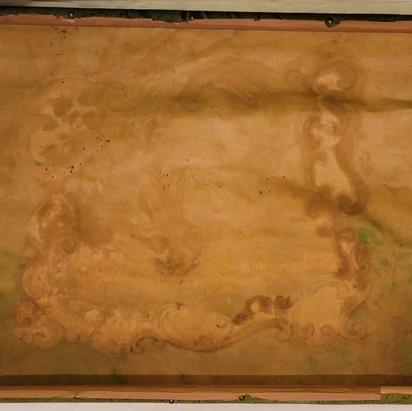 Beautiful Antique 28 x 24 oil painting from the 1800s in scroll form. - Picture 4 of 4